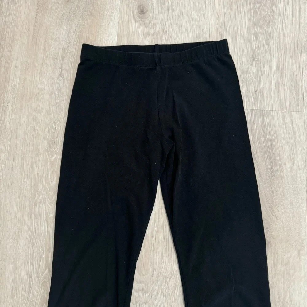 Kids Cat & Jack Girls Black Cotton Stretch Leggings Pants L 10/12